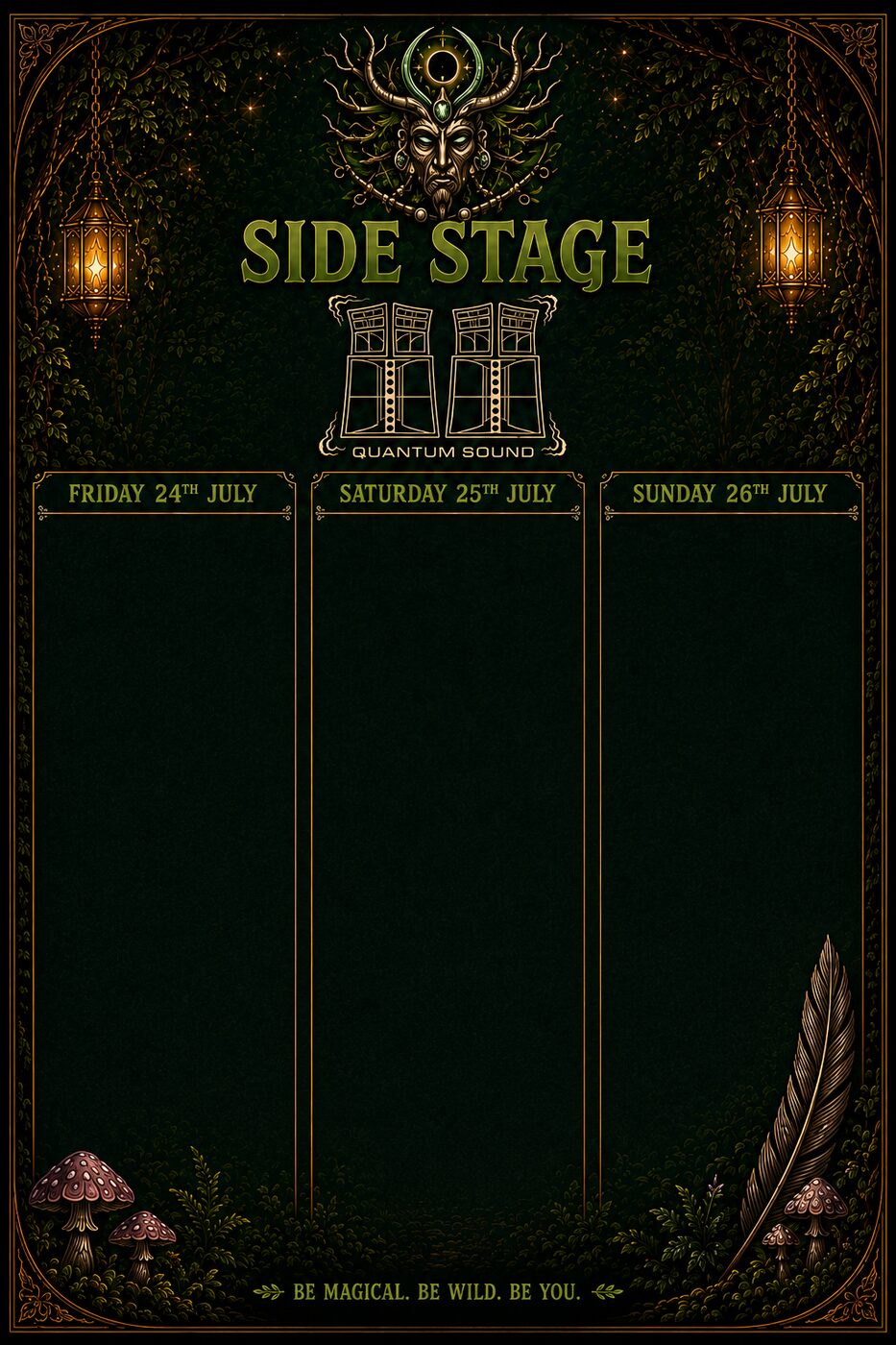 Side Stage — Quantum Sound, Fri 24–Sun 26 July